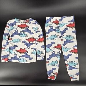 Cuddl Duds Kids 2T Dinosaur Pajama Set Long Sleeve Top & Pants Boys Girls